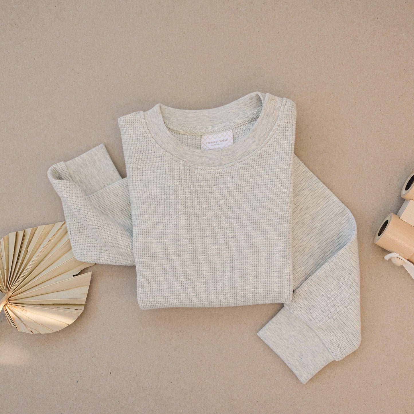 Organic Cotton Waffle Knit Long Sleeve