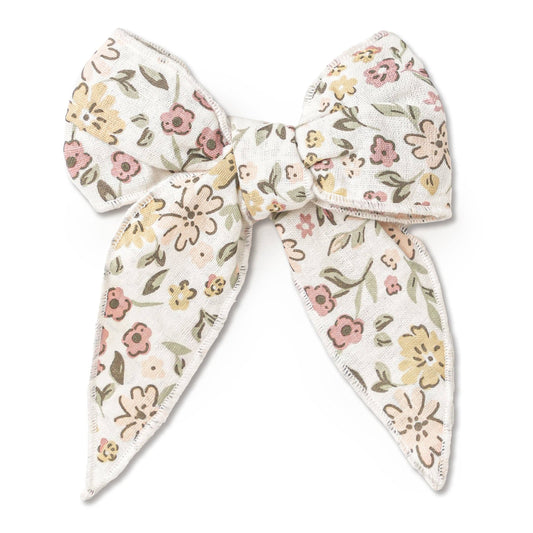 Organic Hair Bow Clip / Wild Meadow