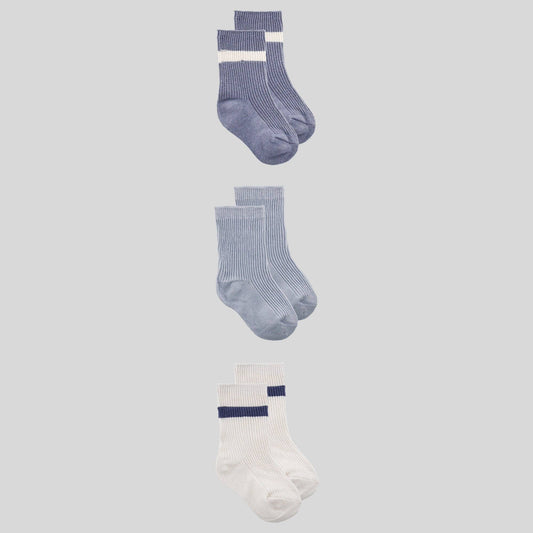Organic Cotton Baby / 3 Pack Socks / Stone