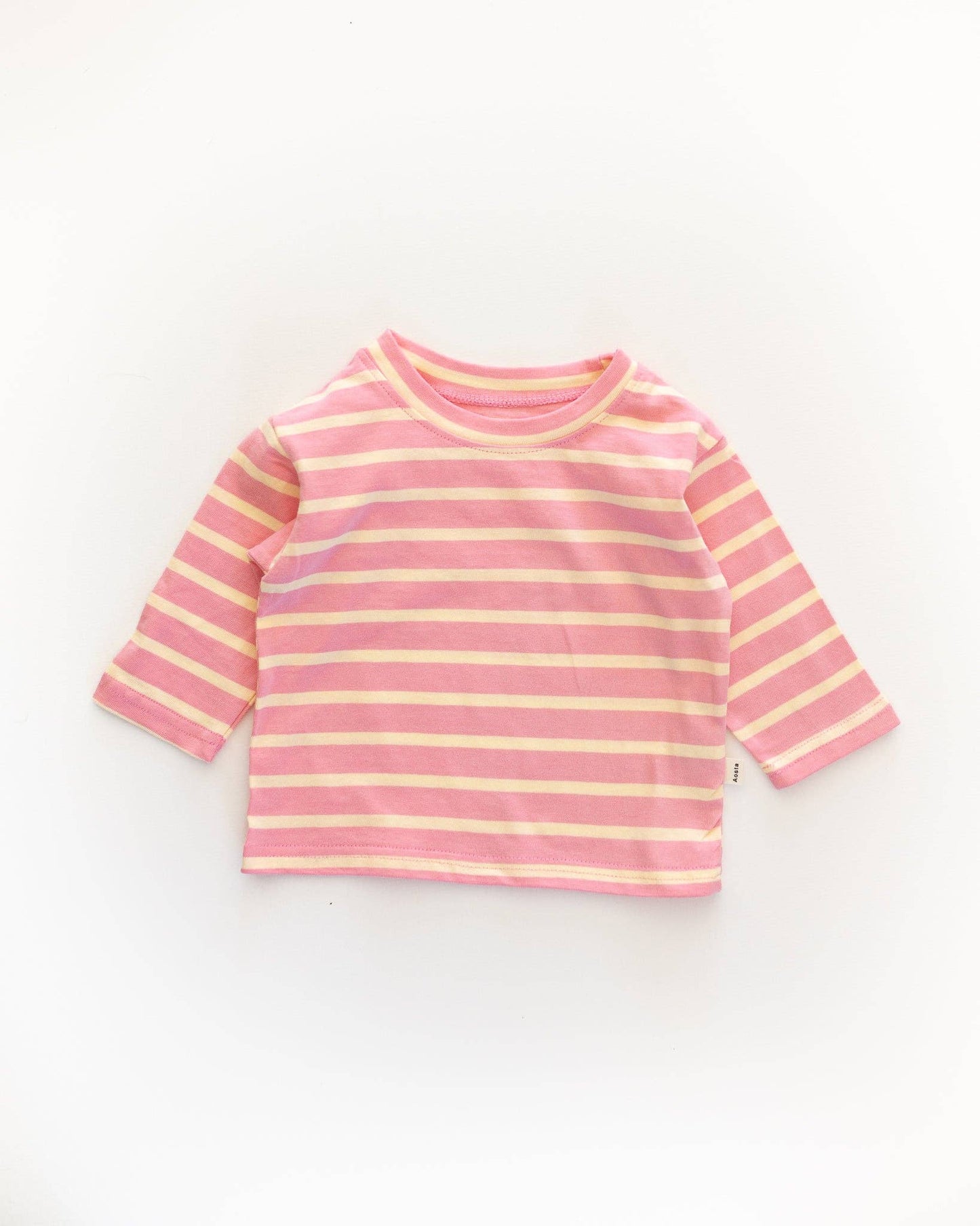 Peach Striped Cotton Tee
