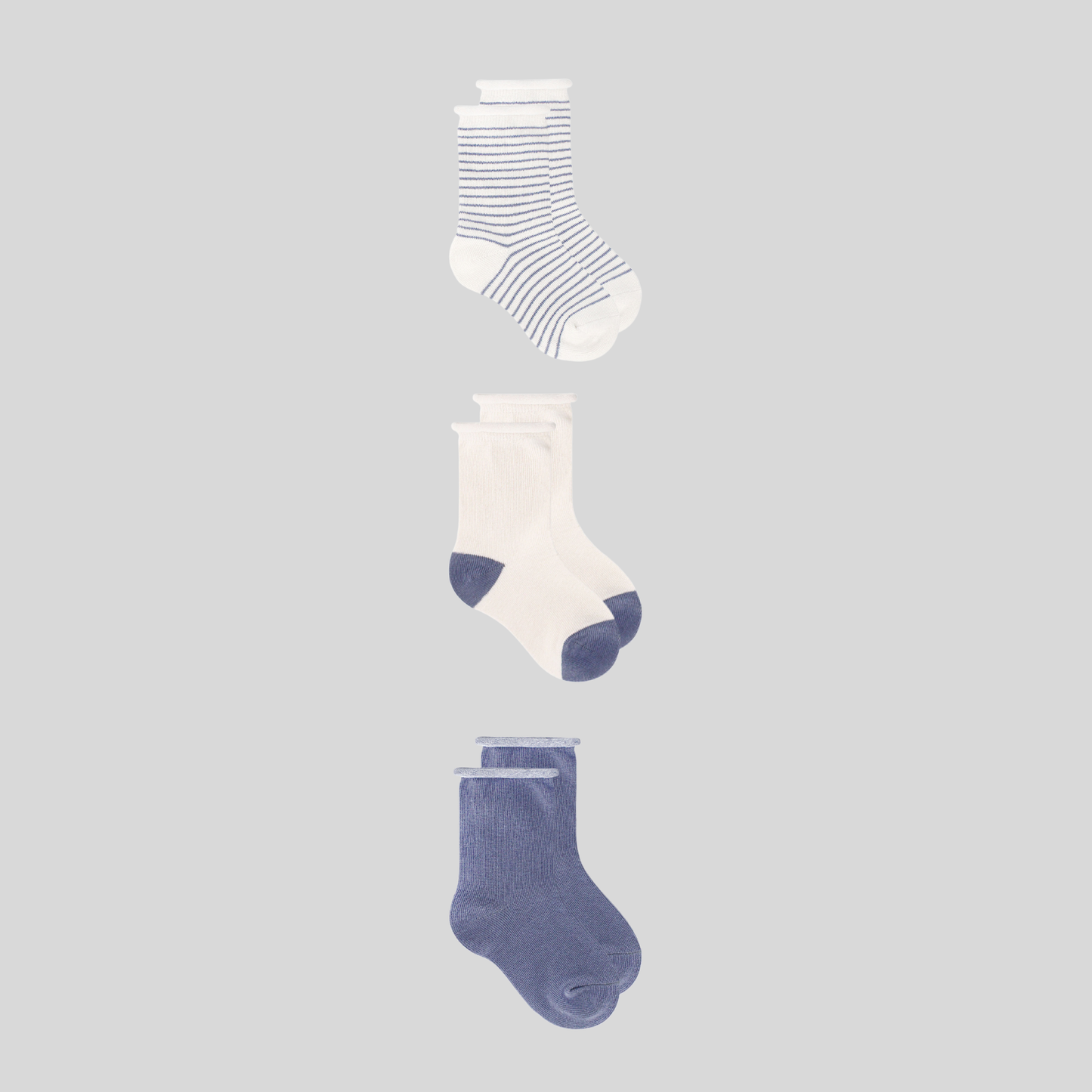 Organic Cotton Toddler 3 Pack Socks / Winter