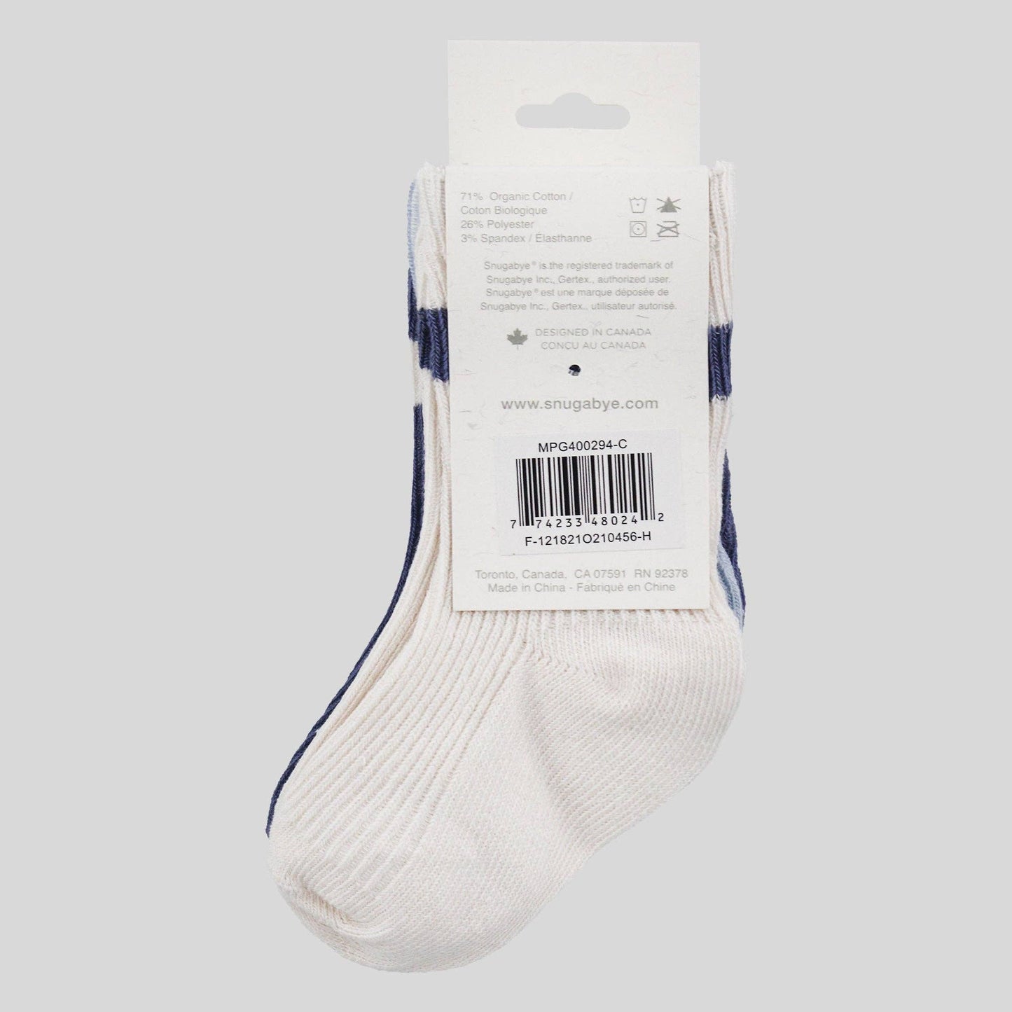Organic Cotton Baby / 3 Pack Socks / Stone