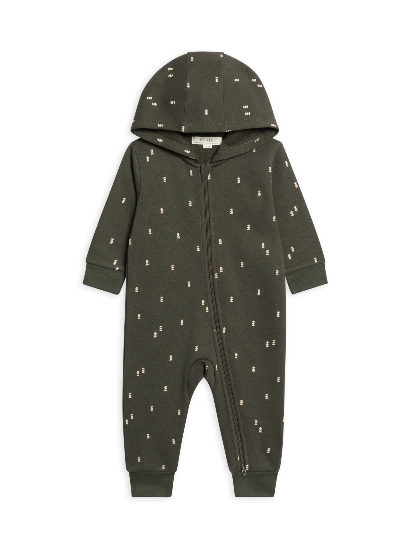 Organic Cotton Fleece Hooded Romper