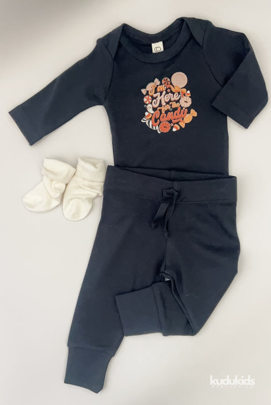 Organic Cotton Long Sleeve Bodysuit / Candy