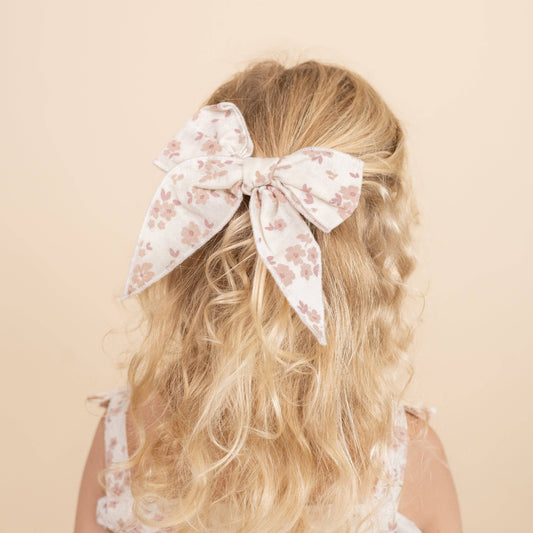 Organic Hair Bow Clip / Petit Floral