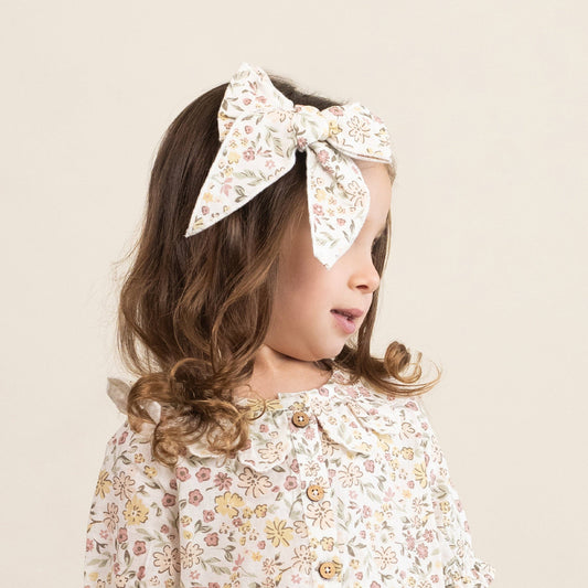 Organic Hair Bow Clip / Wild Meadow