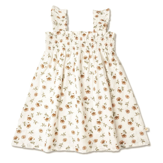 Organic Smocked Sundress / Fleur