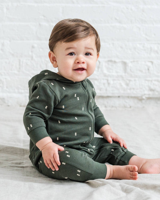 Organic Cotton Fleece Hooded Romper