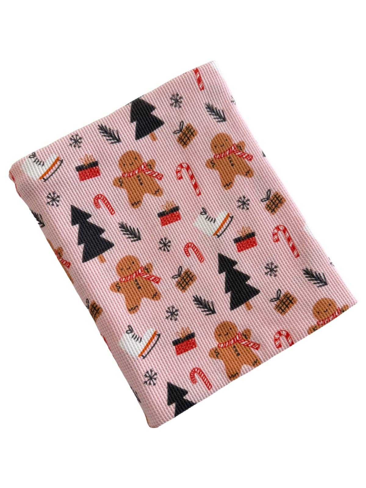 Organic Cotton Waffle Swaddle / Gingerbread Blush