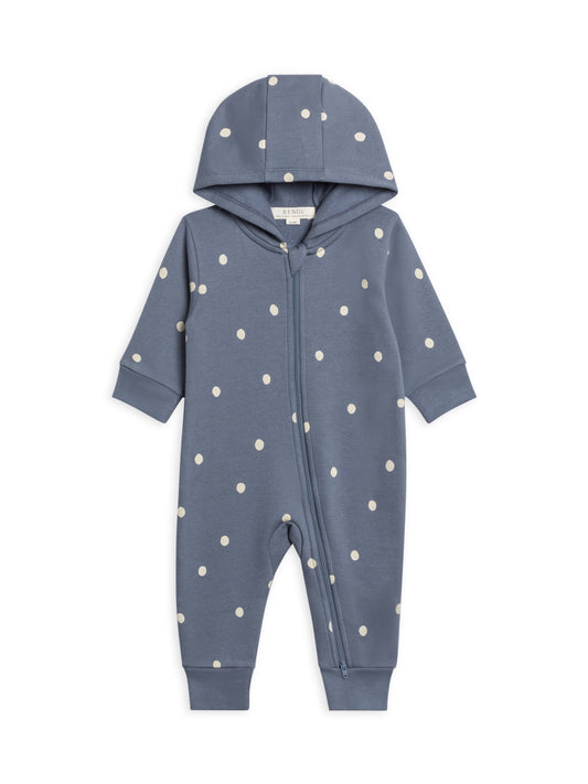 Organic Cotton Fleece Hooded Romper