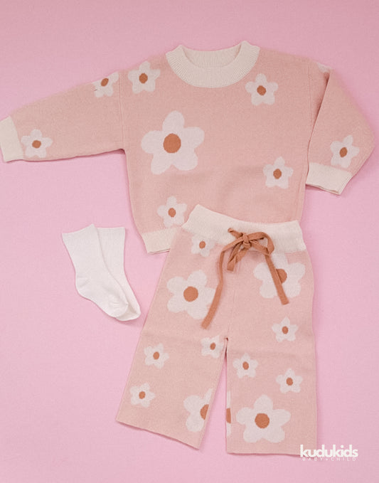 Organic Cotton Daisy Flares / Peach