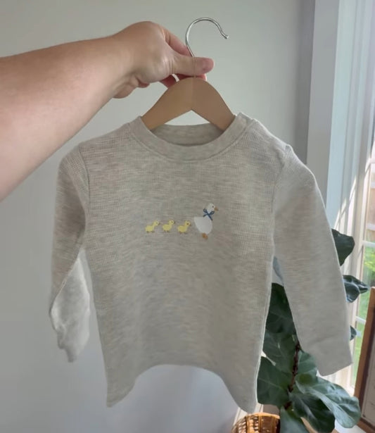 Goose Goose Waffle Knit Long Sleeve