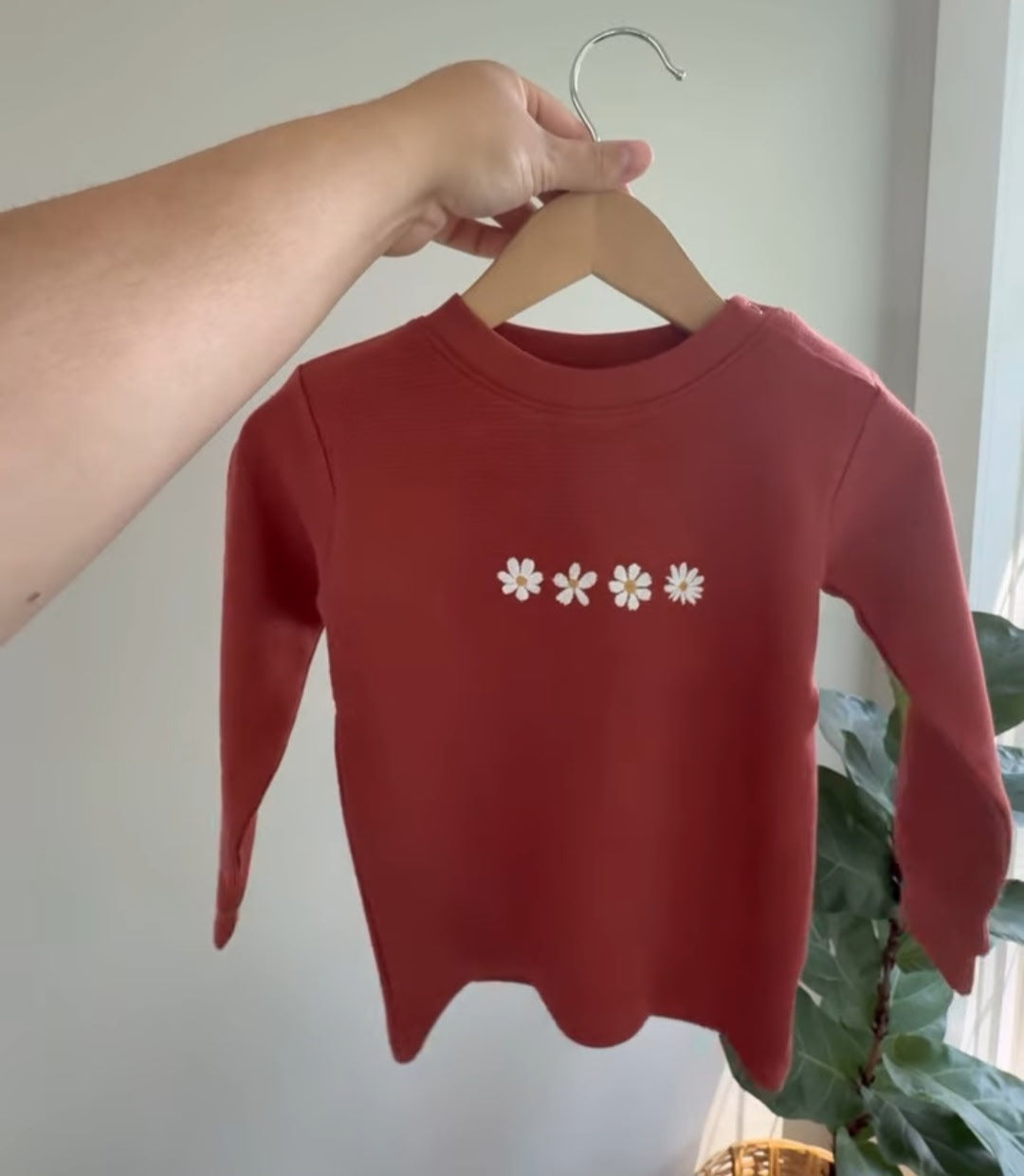 Daisy Waffle Knit Long Sleeve