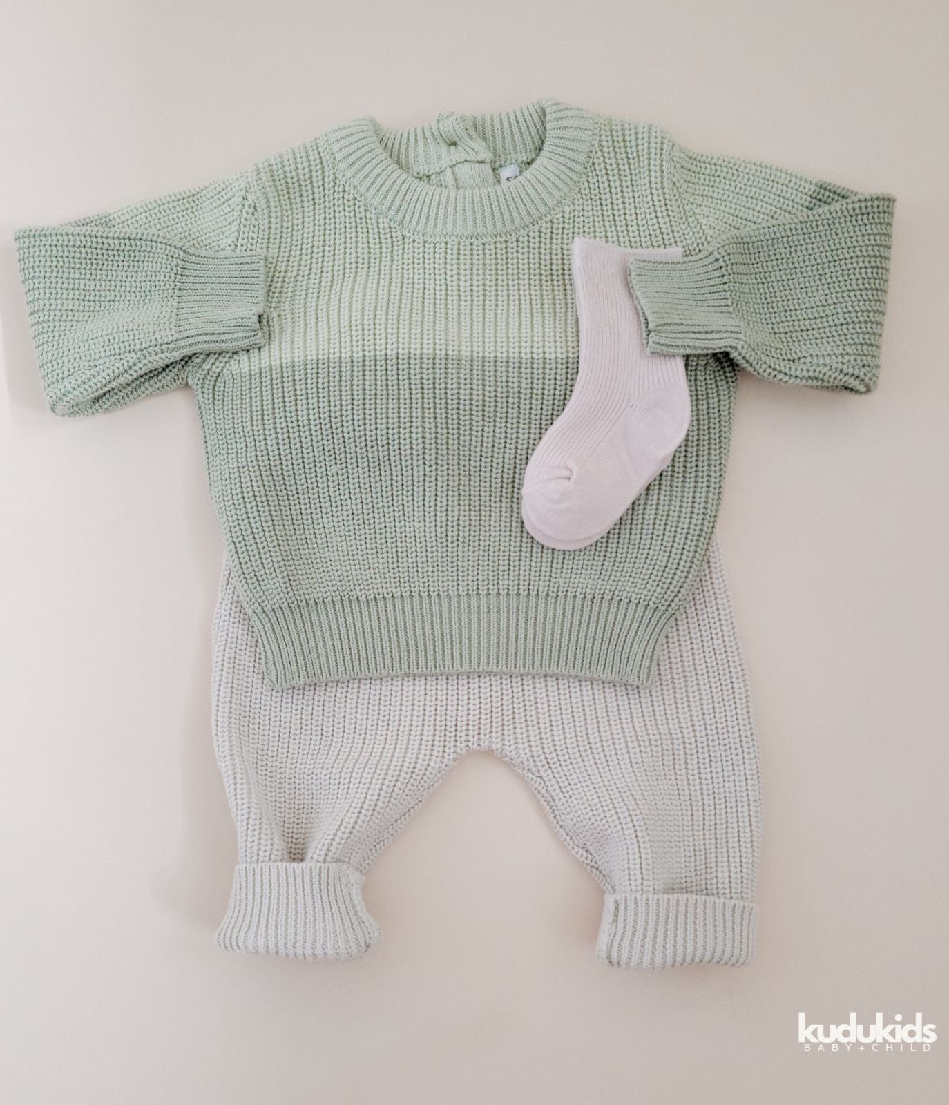 Colorblock Knit Sweater / Mint