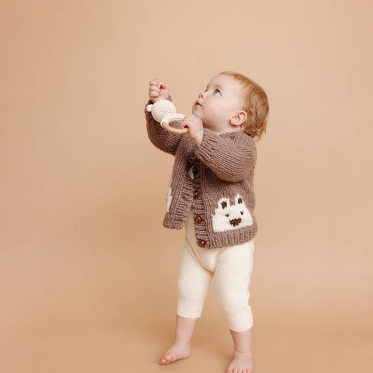 Bear Cardigan Tan Baby & Kid Sweater Winter Holiday