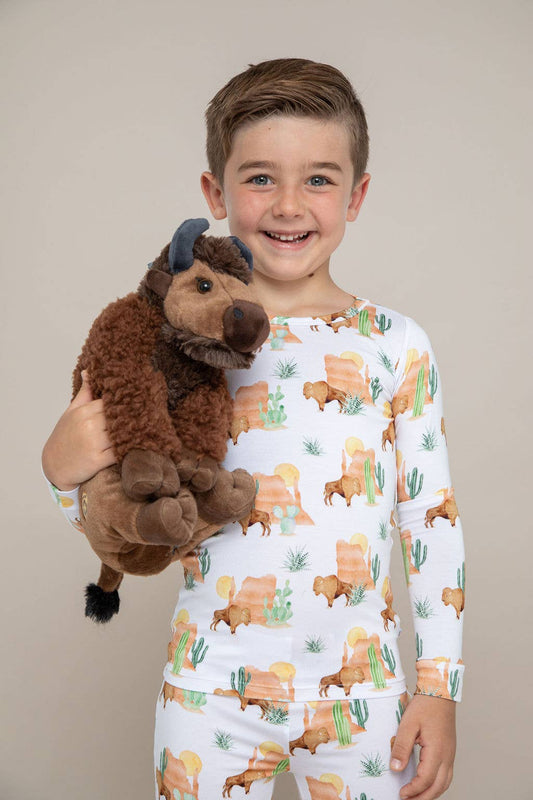 KuduSnooze 2-Piece Bamboo Bison Pajamas