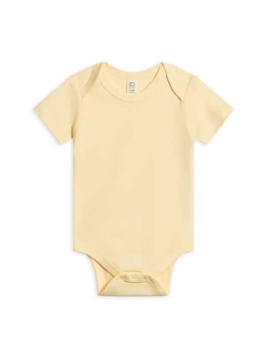 Organic Cotton Short Sleeve Classic Bodysuit / Butter