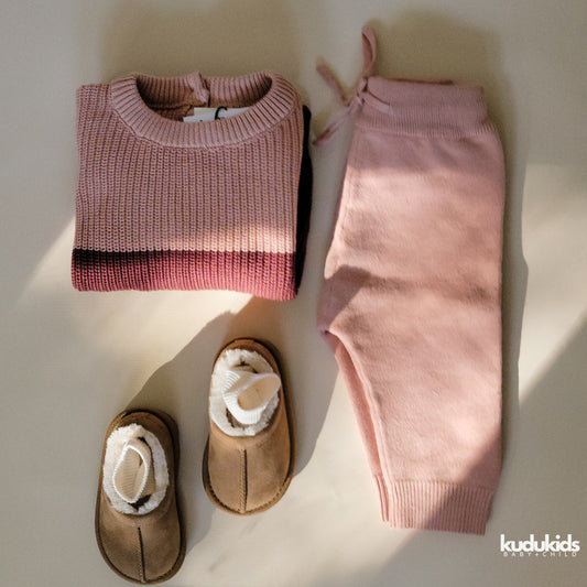 Colorblock Knit Sweater / Mahogany